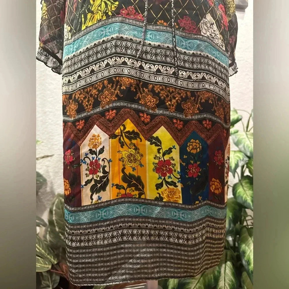 Alice + Olivia beautiful printed mini dress size L - Picture 12 of 15